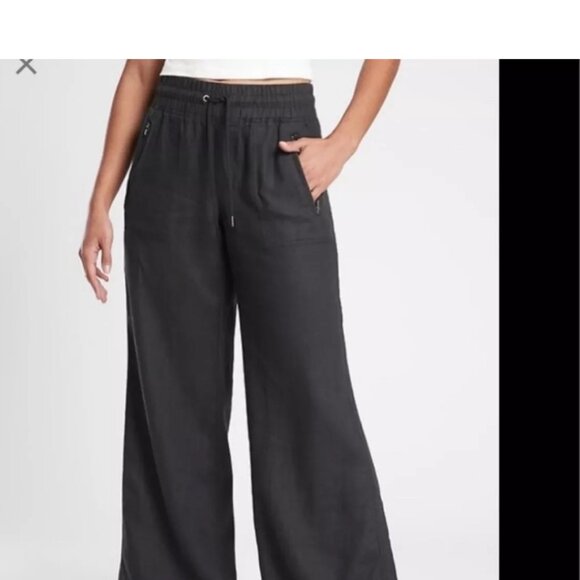Athleta Linen wide  leg pants - Picture 13 of 14
